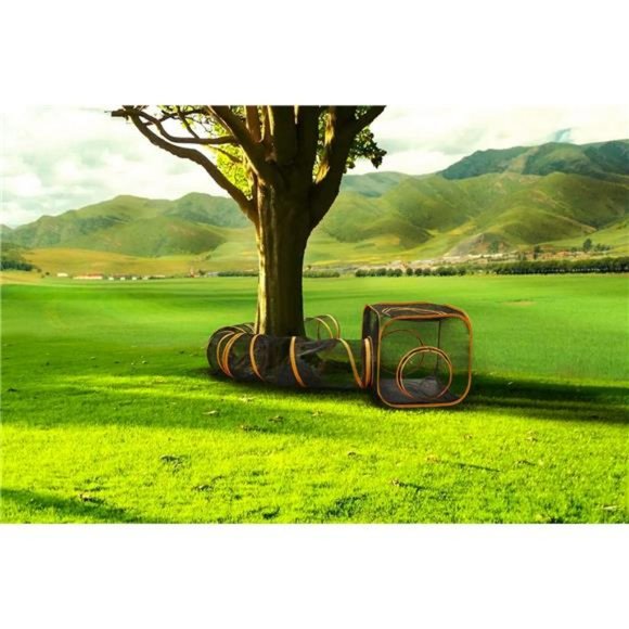 6-in-1 Cat Tent with Cat Tunnel for Indoor and Outdoor, Portable Cat Playpen - Picture 12 of 12